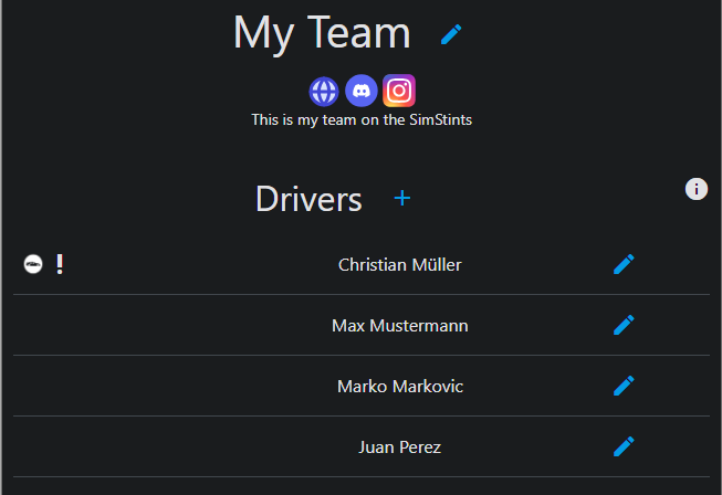 Team Page